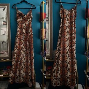 Nasty Gal Multicolor Snake Print Dress